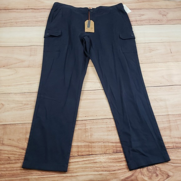 NEW Weatherproof Pants Mens 2XL XXL Blue Straight Chino Outdoor Pockets Adult - Picture 1 of 10